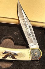 NEW FALKNER AMERICAN VIRTUES FREEDOM PRESENTATION KNIFE w/BOX NICE GIFT IDEA picture