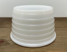 Vintage Antique 1930s Beehive Mixing Bowl 1QT Art Deco White Milk Glass Small picture