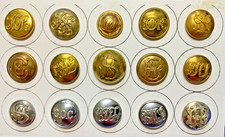 MIXED LOT 15 BRITISH LIVERY FANCY LETTER  MONOGRAM COAT BUTTONS 19th/20th C VG+ picture