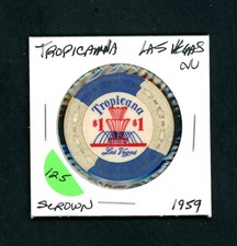 Vintage $1.00 Tropicana Hotel Las Vegas,  Nevada Casino Chip picture