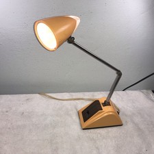 Vtg Hamilton Industries Desk Lamp Model #23 Dreamsickle Orange MCM Tested *Read* picture