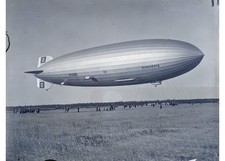 1936 Hindenburg Zeppelin Glass Plate Negative D-LZ129 Lakehurst NJ Blimp OOAK picture