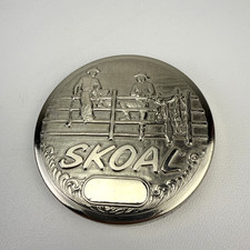New Old Stock Vintage Skoal Metal Can Lid . Cowboys On Fence picture