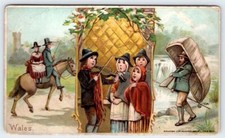 1893 WALES ARBUCKLES TRADE CARD SPORTS & PASTIMES OF NATIONS SERIES picture