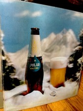 LARGE POLAR MALTINA BEER VARI-VUE LENTICULAR FLICKER MOTION ADVERTISING SIGN NOS picture