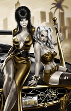 HARLEY QUINN X ELVIRA #1 - KATYA SINYUKHINA COVER B WRAPAROUND NYCC 2025 picture