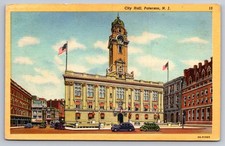 Paterson New Jersey City Hall Vintage Postcard c.1939 picture