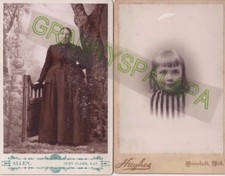 2 Cabinet Photos-Kansas/Nebraska - GRAVATT Family-Grandma & Gr-Dau Anna 5 yrs picture