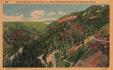 Postcard AZ Oak Creek Canyon Alternate Highway 89 Linen Vintage PC f4112 picture