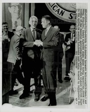 1966 Press Photo Leverett Saltonstall, Edward W. Brooke at Republican Convention picture