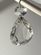 Vintage Tear Drop Glass Prism with Top Bead Light Fixture Lamp Shade Window Deco picture