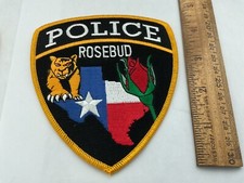 Rosebud Police Texas  collectable patch  full size picture