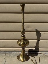Vintage 1950s Rembrandt Masterpiece Brass Globe Table Lamp Hollywood Regency picture