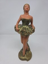 Vintage 1950s Ballerina Chalkware Sculpture #345 Dancer 12” American Art IND. picture