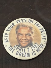 RARE Harold Washington, Keep Your Eyes, On The Price, Political Campaign Pin picture