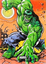 Topps Marvel INCREDIBLE HULK 1/1 OA Cisco Rivera Black Foil UNREAL Sketch Card picture