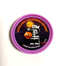 Legoland California Resort 2026 Halloween Pop Badge Lego Skeleton Brick or Treat picture