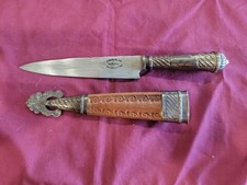 Antique atahualpa Tandil Gaucho Boot Dagger Knife Argentina Cowboy Alpaca Silver picture
