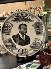 VTG Theodore Roosevelt Association Commemorative Collector Plate Kresge Newberry picture