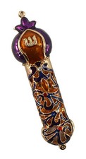 Fine Handcrafted Bejeweled 5 Inch Royal Mezuzah Scroll Case picture