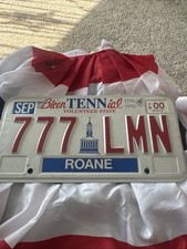 2000 Tennessee License Plate 1996 BicenTENNial Roane Trip 7’s777LMN Ships FREE picture