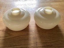 Vtg Art Deco Pair Of Custard Glass Lamp Shade Globes picture