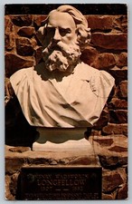 Postcard Henry Wadsworth Longfellow Bust Famous American Writer Evangeline picture