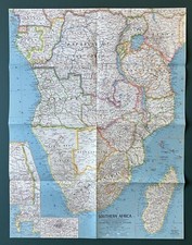 Map Southern Africa National Geographic 1962 picture