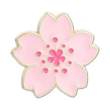 Japanese Cherry Blossom Enamel Pin Romantic Pink Five Petal Cherry Blossom picture