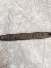 Antique Ice Pick City Ice Company Topeka Kansas Advertising Vintage Ice Breaker picture