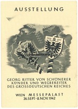 Genuine Postcard exhibition Georg Ritter von Schönerer in Vienna Exhibition Palace 1942 picture