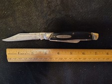 Rare Vintage Buck no model Stockman 3 blade knife with Fluted Bolsters picture