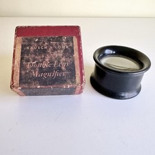 Vintage Bausch & Lomb Double Lens Magnifier 3.5x Loupe 81-34-75 Original Box picture