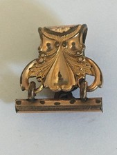 Masonic Womens Hanger for Medal & Alladin Lamp Pin 1/10 10k GF Nice .5gram Lot2x picture