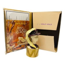 Raine Willitts Trinket Box Just the Right Style Feather Flair Hat 27401 MIB 1999 picture