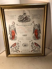 1882 antique FRAKTUR  cetificate of birth, Berks County PA Richmond Twp picture