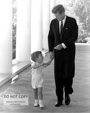 PRESIDENT JOHN F. KENNEDY WITH JOHN, JR. AT THE WHITE HOUSE  8X10 PHOTO picture