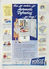 1947 Norge Borg Warner Corp Vintage Ad Home appliances automatic defrosting picture