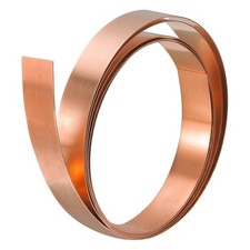 uxcell 99.9% Pure Copper Sheet Roll 2000mm x 10mm x 0.2mm Electrical DIY Metal picture