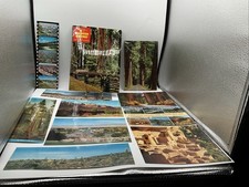 1954 Vintage Redwood Highway California Travel Guide Brochure & Giant Postcards picture