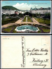 GERMANY Postcard - Karlsbad, Blick vom Elisabethbad nach der Stadt GG36 picture