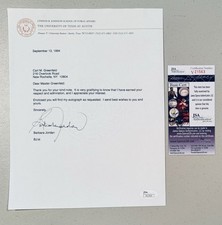 Barbara Jordan Signed Autographed Typed Letter Signed JSA Cert Congresswoman picture