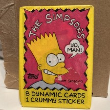1990 Topps The Simpsons Sealed Pack With No Way  #15 On Top Of Pack 🔥 picture