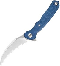 TRIVISA Lacerta-04L Linerlock Blue Micarta Folding 14C28N Pocket Knife Y19LM14 picture