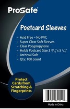 10,000 (full case) Pro Safe New Premium Postcard Sleeves .  picture