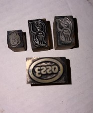 Esso Oil | vintage letterpress printing block - Lot Of 4 - Happy Oil Drop Man picture