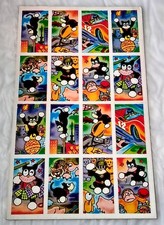 Vintage Japanese Showa Norakuro Uncut Menko Sheet Retro Toy picture