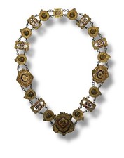 Vintage RAOB Fraternal Regalia Chain Collar With Medallions & Emblems Buffaloes picture
