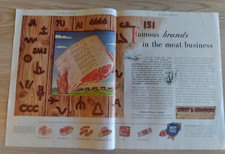 1946 Swifts  Brands of Beff Vintage Ad Meat Business 2 pages picture