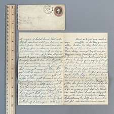 Vtg 1888 PA Letter Insane Asylum Drowning Macabre Gossip Eau Claire Clarion Co picture
